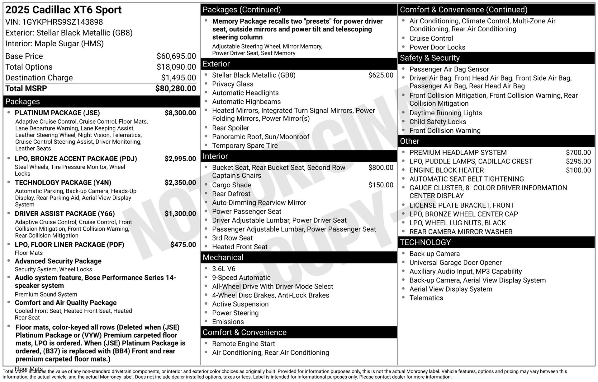 Certified 2025 Cadillac XT6 Sport w/ Platinum Package image 18
