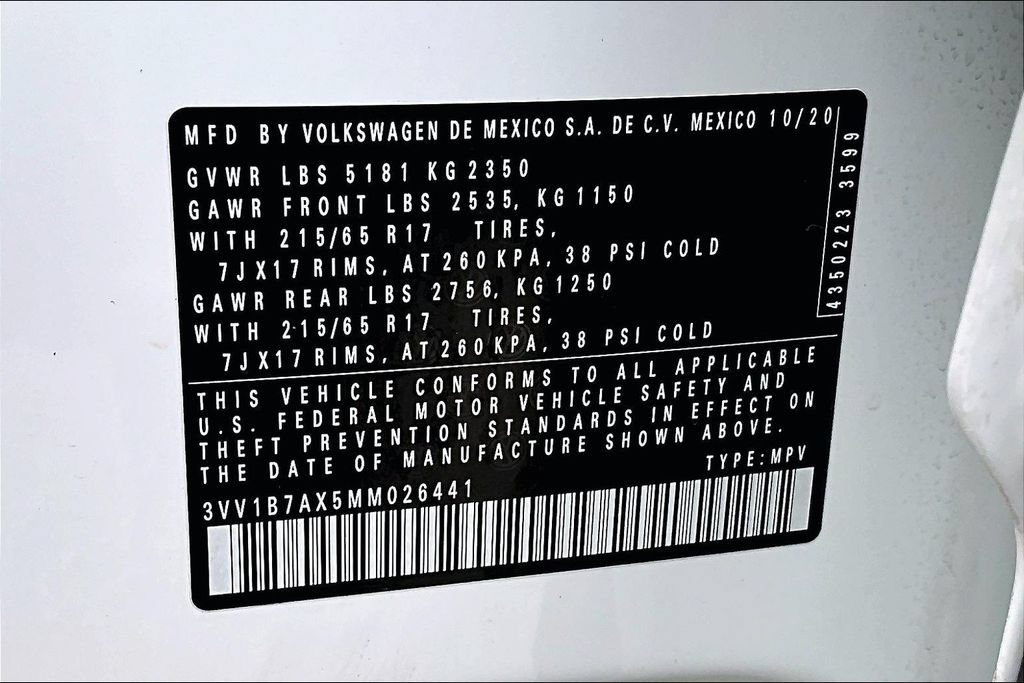 Used 2021 Volkswagen Tiguan S FWD image 43
