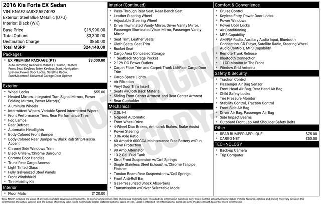 Used 2016 Kia Forte EX w/ EX Premium Package FWD image 2
