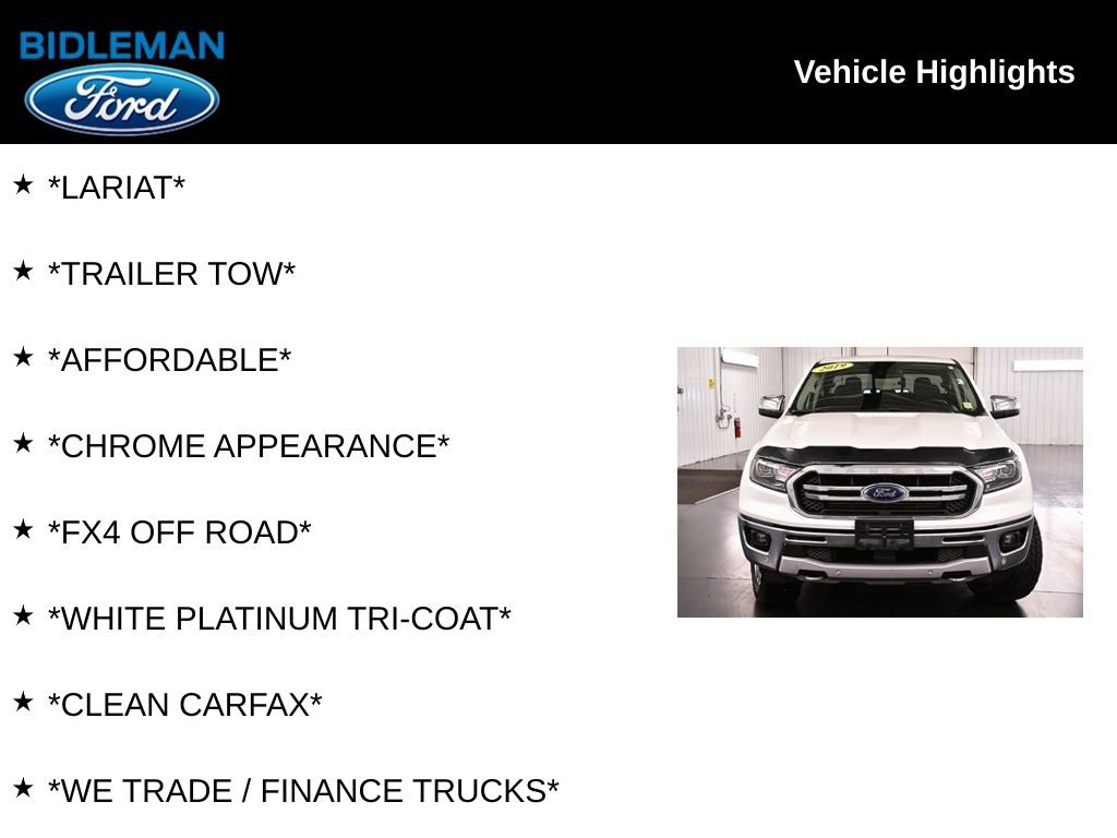 Used 2019 Ford Ranger Lariat w/ Equipment Group 501A Mid AWD/4WD image 10