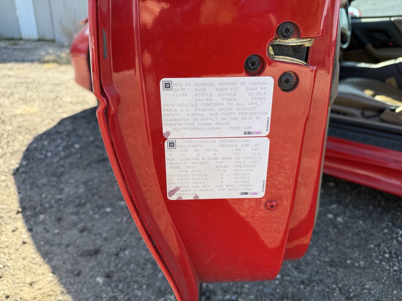 Used 1995 Chevrolet Camaro Z28 RWD image 37