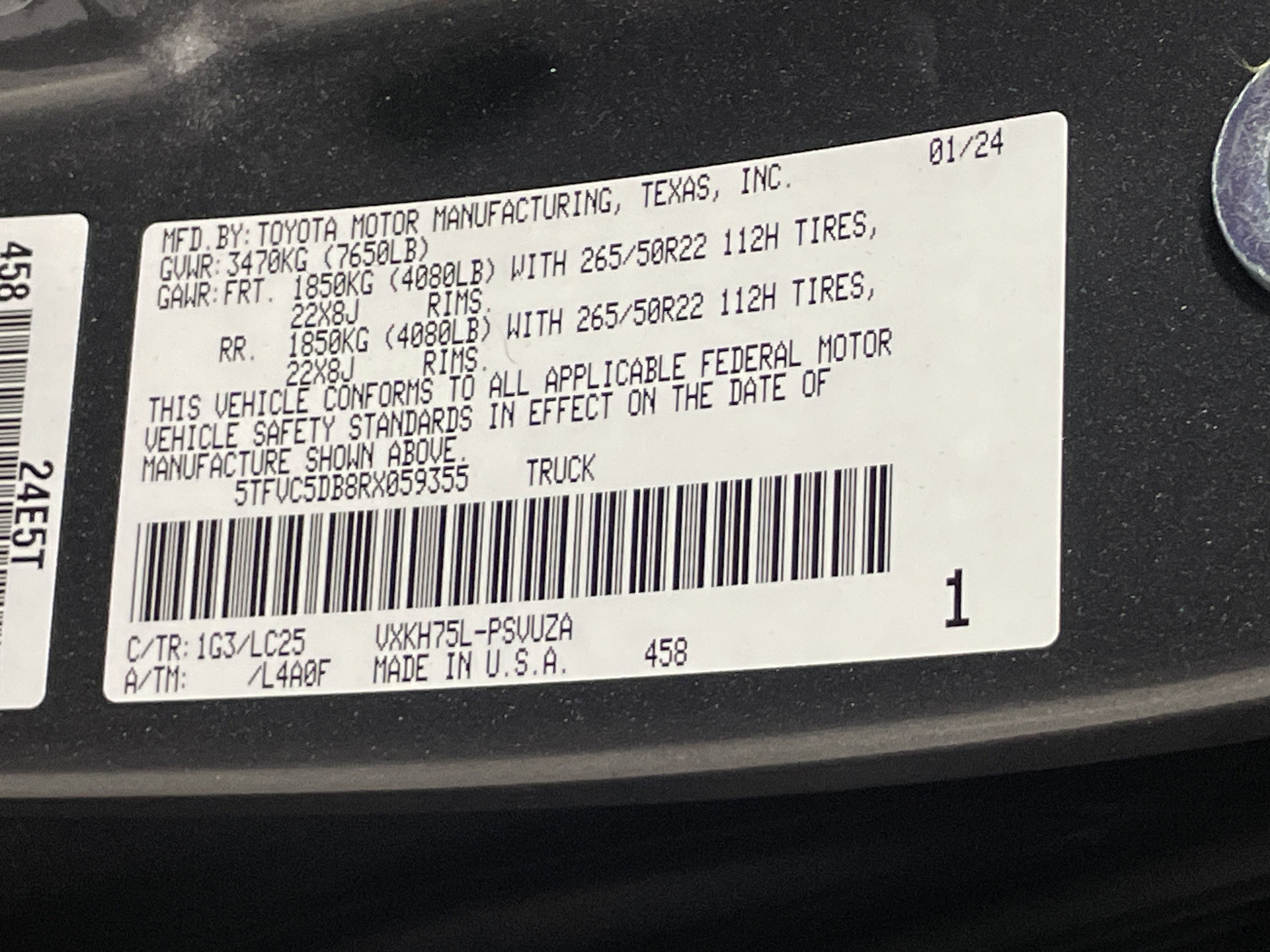 Used 2024 Toyota Tundra Capstone AWD/4WD image 36