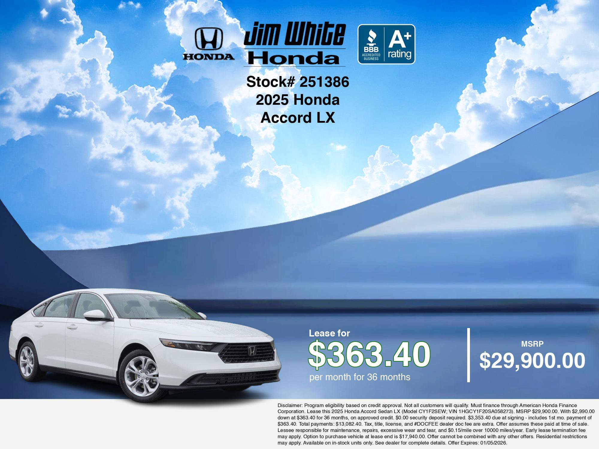 New 2025 Honda Accord LX image 3