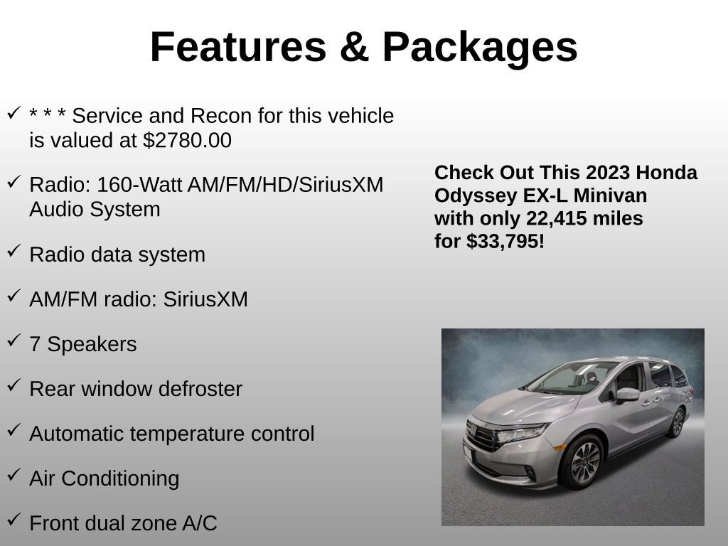 Certified 2023 Honda Odyssey EX-L image 8