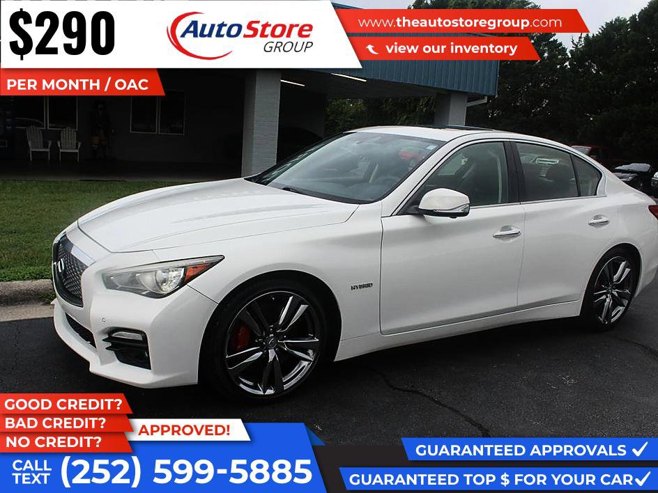 Used 2015 INFINITI Q50 Hybrid w/ Deluxe Technology Package RWD image 2