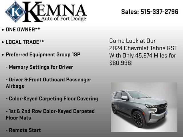 Used 2024 Chevrolet Tahoe RST w/ Luxury Package image 7