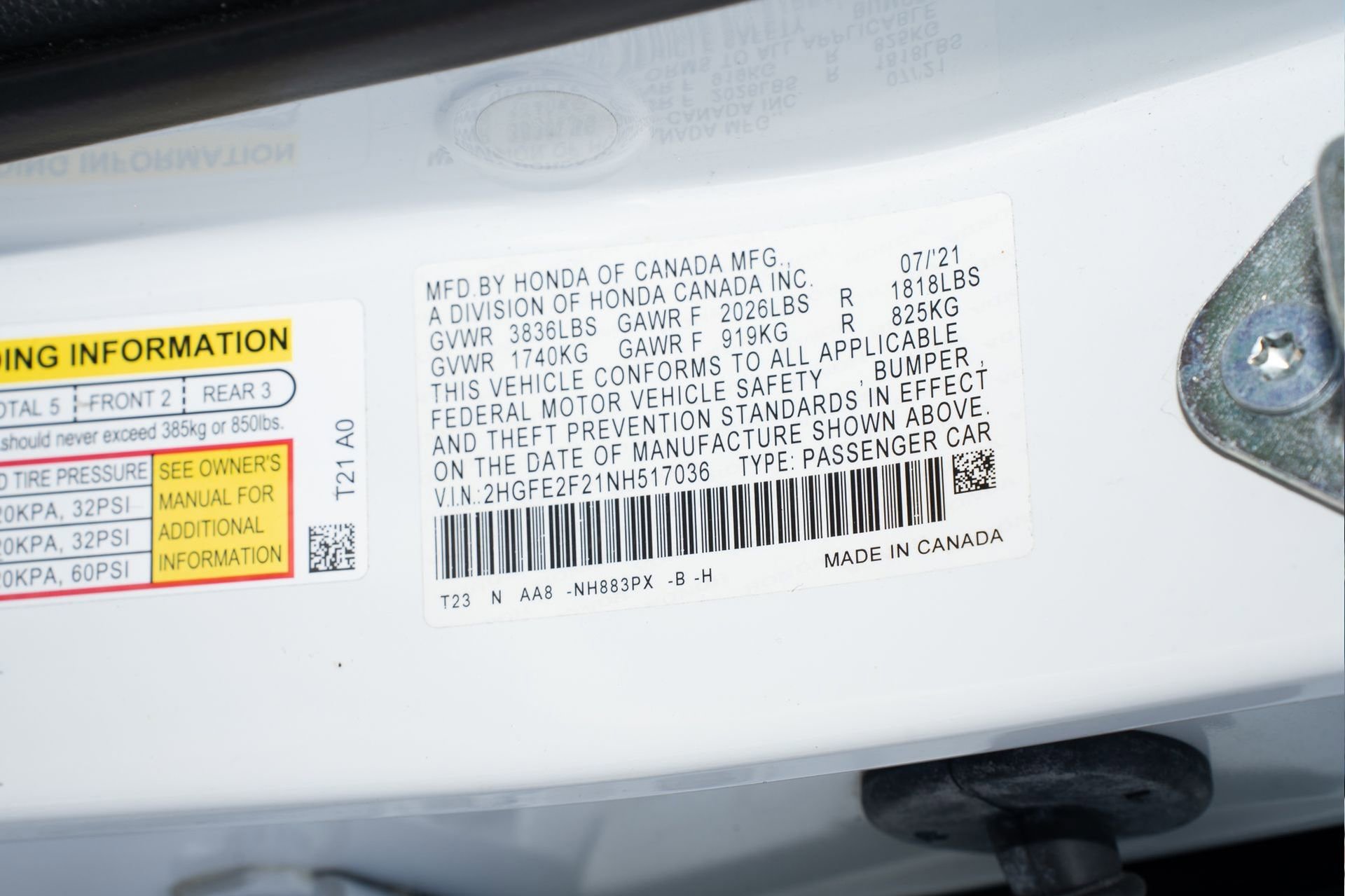 Certified 2022 Honda Civic LX image 36