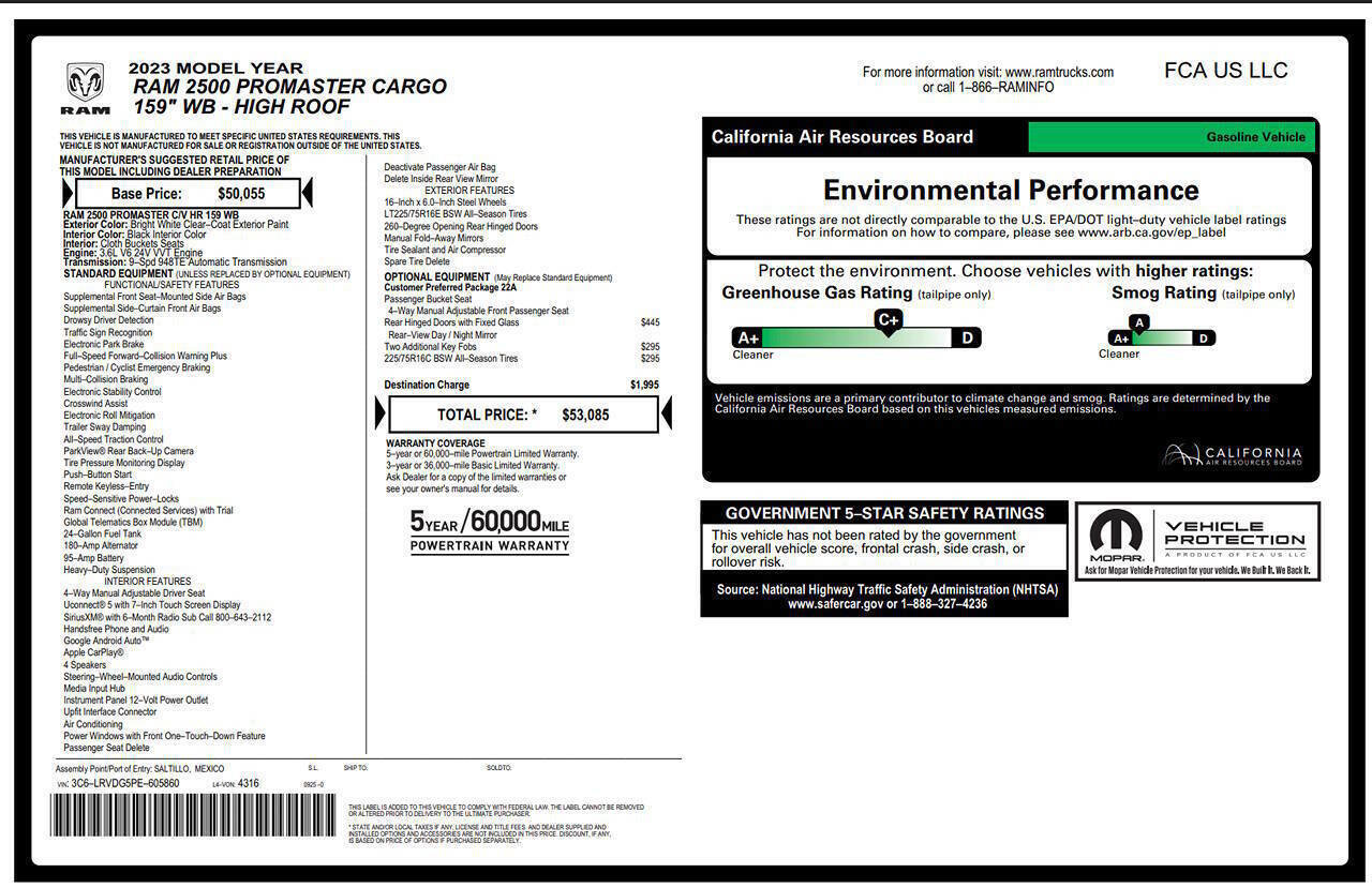 Used 2023 RAM ProMaster 2500 image 7
