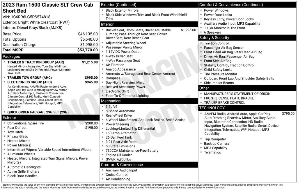 Used 2023 RAM 1500 Classic SLT w/ Trailer & Traction Group image 17