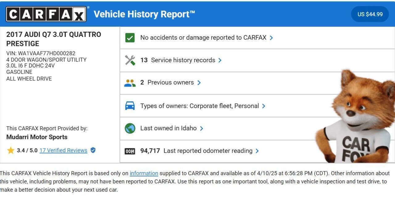 Used 2017 Audi Q7 3.0T Prestige w/ Prestige Package image 2