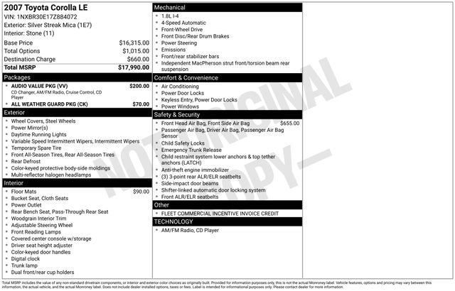 Used 2007 Toyota Corolla LE w/ Audio Value Pkg FWD image 32
