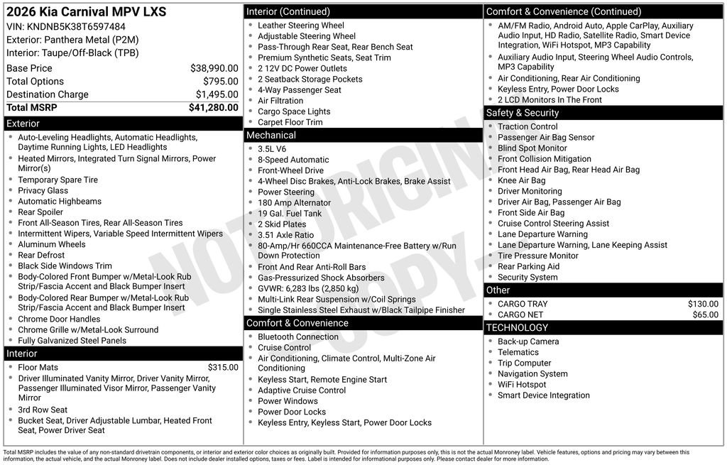 New 2026 Kia Carnival image 6