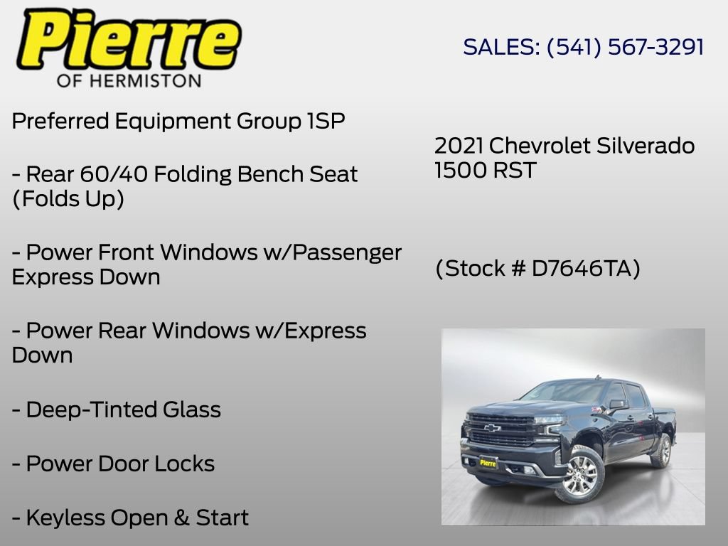 Used 2021 Chevrolet Silverado 1500 RST w/ Z71 Off-Road Package AWD/4WD image 6