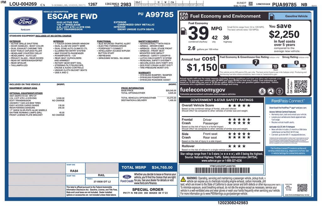 Used 2023 Ford Escape Active FWD image 30