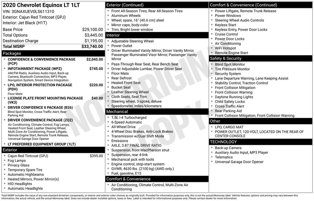 Certified 2020 Chevrolet Equinox LT AWD/4WD image 5