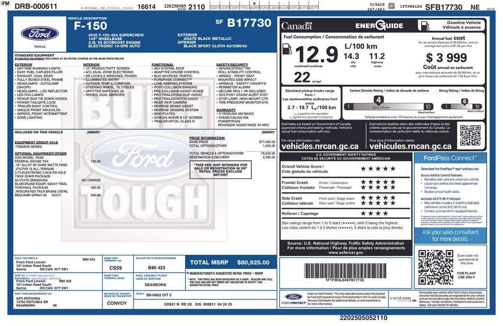 Used 2025 Ford F150 Tremor w/ Tow/Haul Package AWD/4WD image 2