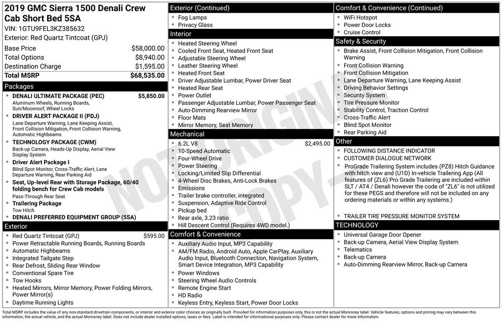 Certified 2019 GMC Sierra 1500 Denali w/ Denali Ultimate Package AWD/4WD image 20