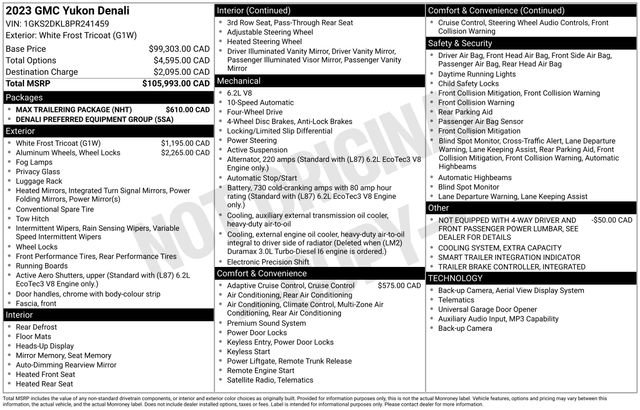 Used 2023 GMC Yukon Denali w/ Max Trailering Package AWD/4WD image 19