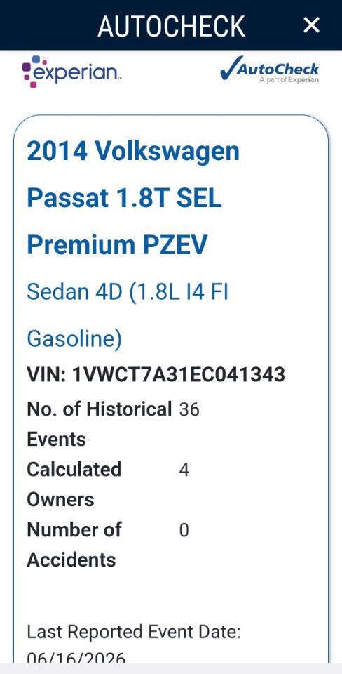 Used 2014 Volkswagen Passat 1.8T SEL Premium FWD image 20