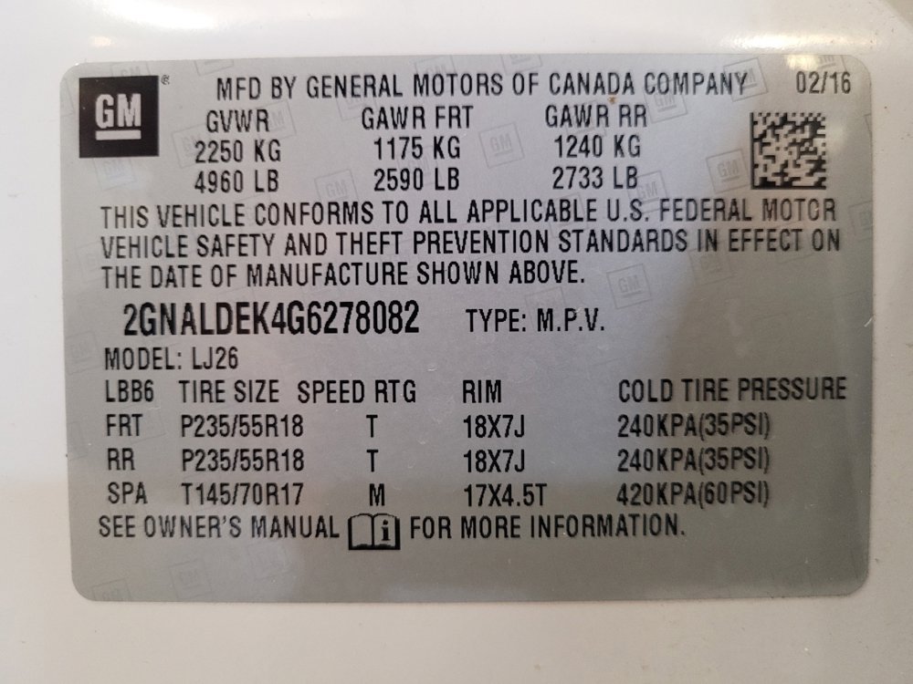 Used 2016 Chevrolet Equinox LTZ w/ Enhanced Convenience Package FWD image 33