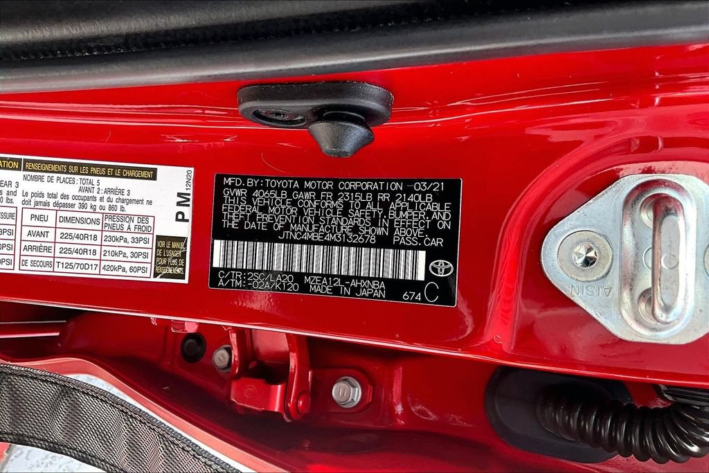 Certified 2021 Toyota Corolla XSE FWD image 21