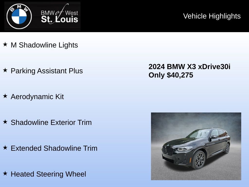 Used 2024 BMW X3 xDrive30i w/ Premium Package image 24