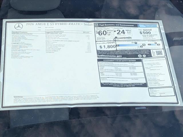 New 2026 Mercedes-Benz E 53 AMG e 4MATIC Sedan image 17