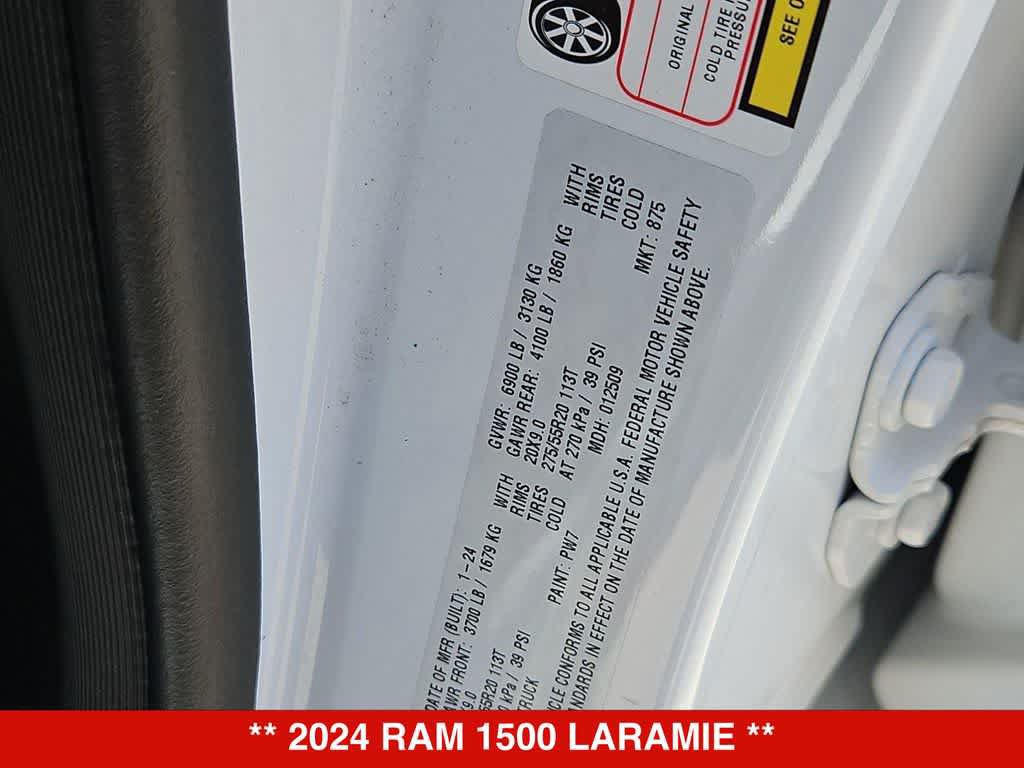 Used 2024 RAM 1500 Laramie RWD image 34