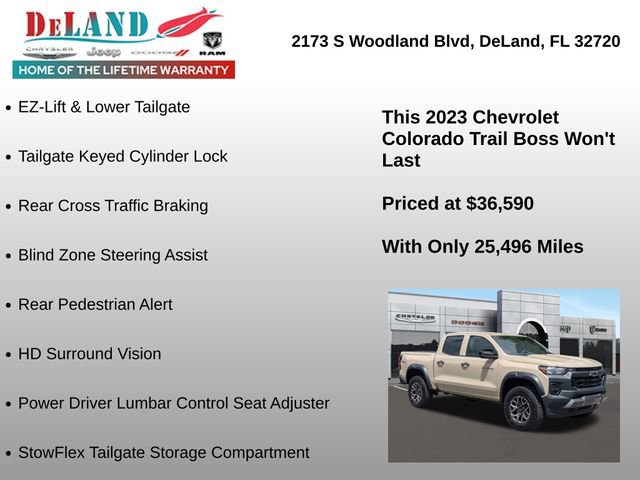 Used 2023 Chevrolet Colorado Trail Boss w/ Technology Package image 35