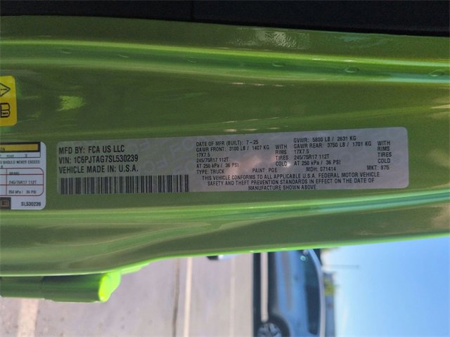 New 2025 Jeep Gladiator Sport image 32