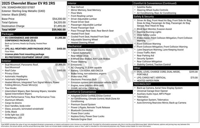 New 2025 Chevrolet Blazer EV RS image 17