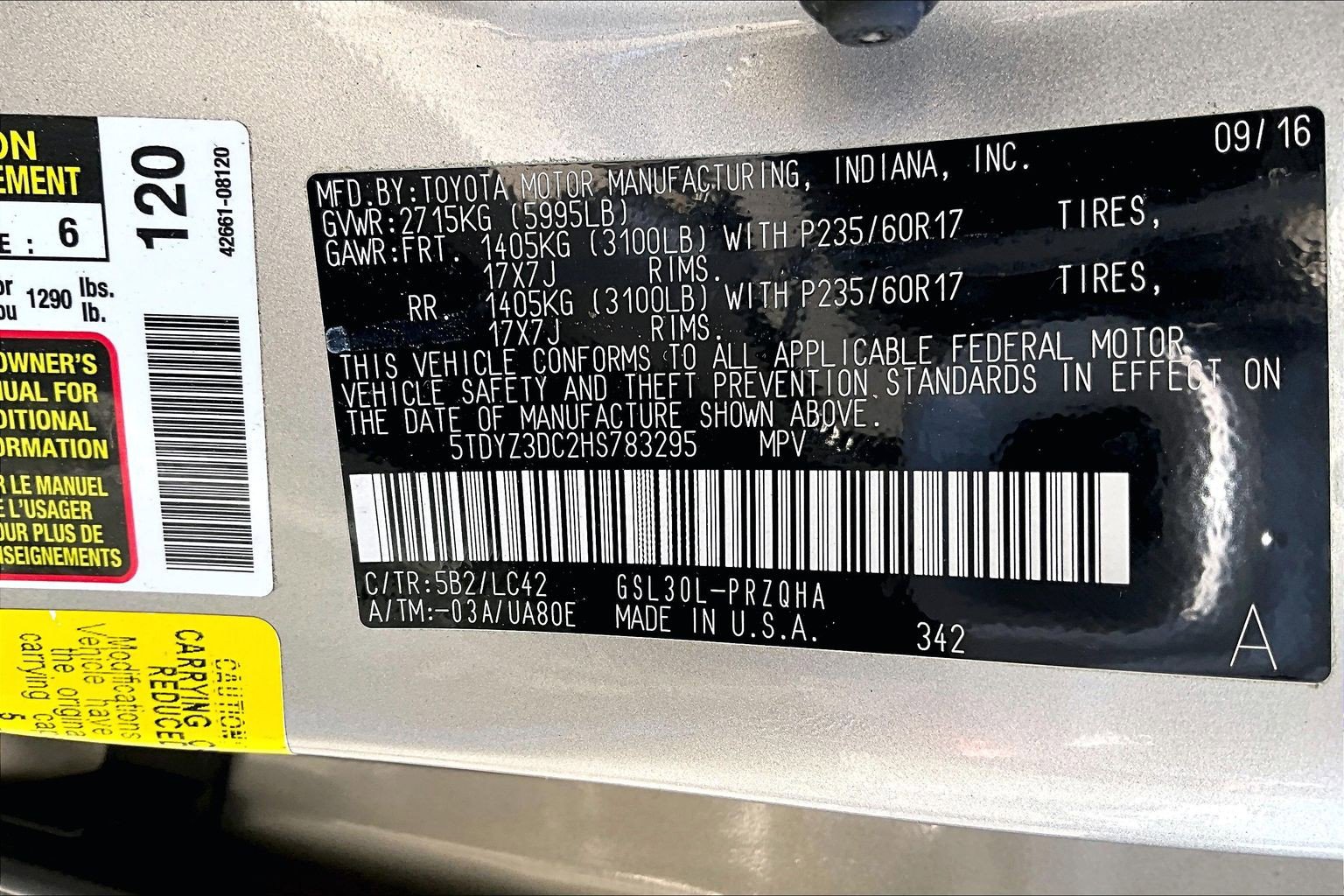 Used 2017 Toyota Sienna XLE FWD image 31