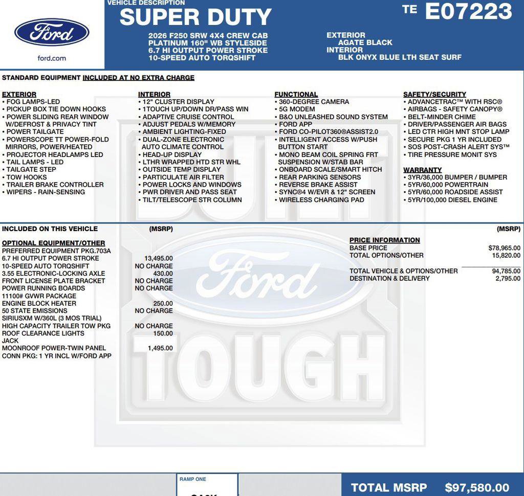 New 2026 Ford F250 Platinum image 2