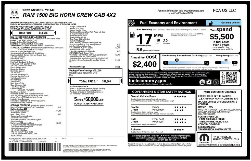Used 2022 RAM 1500 Big Horn RWD image 3