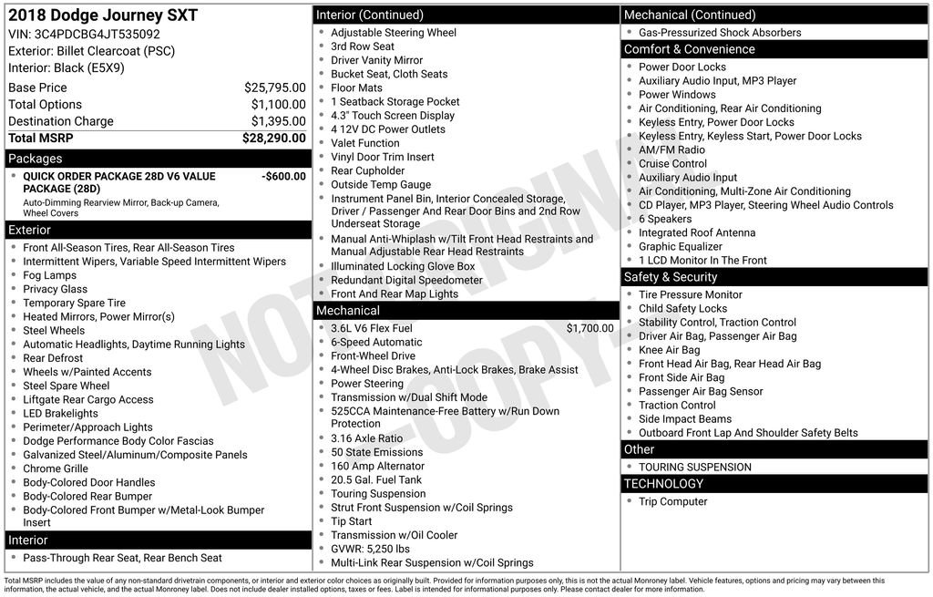 Used 2018 Dodge Journey SXT image 9