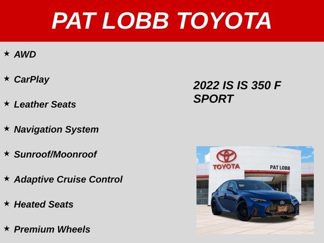 Used 2022 Lexus IS 350 F Sport w/ Dynamic Handling Package AWD/4WD image 37