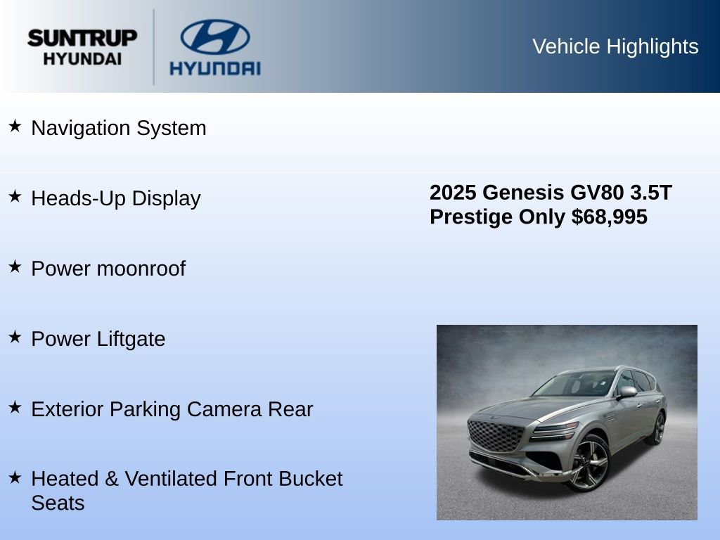 Used 2025 Genesis GV80 3.5T Prestige image 8