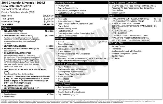 Used 2019 Chevrolet Silverado 1500 LT w/ Texas Edition image 7