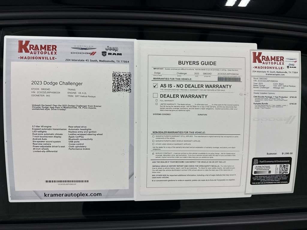 Used 2023 Dodge Challenger SRT Hellcat Redeye image 35