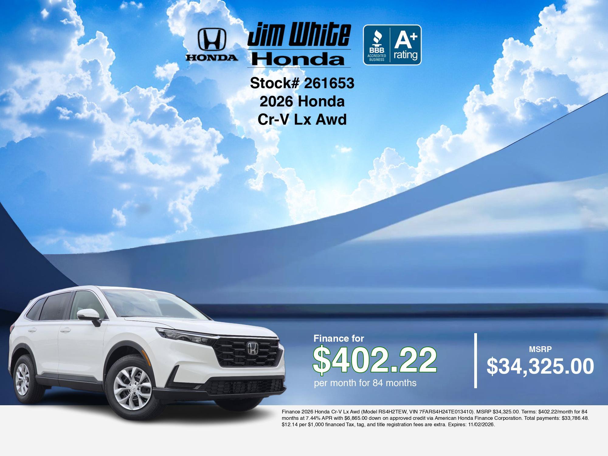 New 2026 Honda CR-V LX image 8