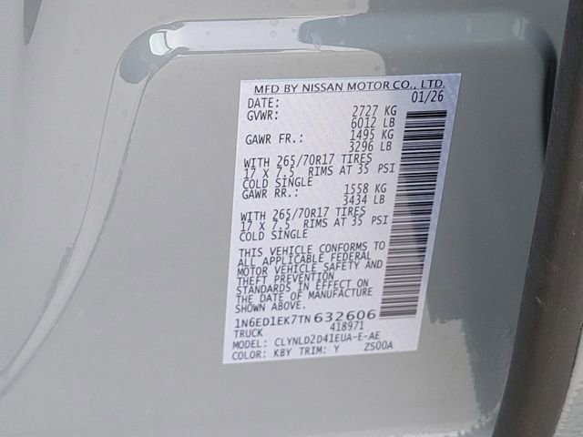 New 2026 Nissan Frontier PRO-4X w/ Pro Premium Package image 14