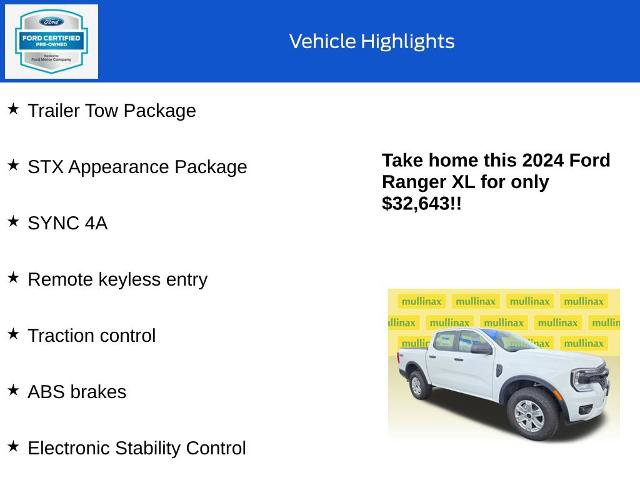 Certified 2024 Ford Ranger XL w/ Trailer Tow Package AWD/4WD image 18