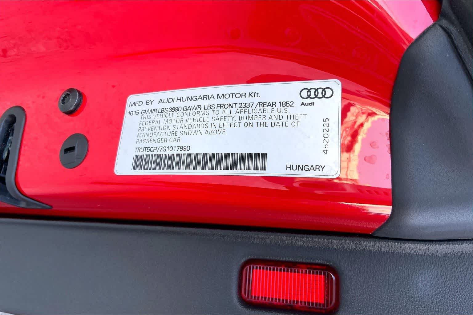 Used 2016 Audi TT 2.0T AWD/4WD image 19