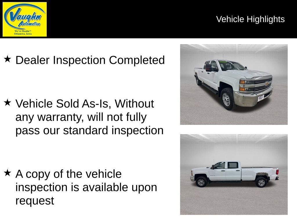 Used 2016 Chevrolet Silverado 2500 W/T w/ WT Convenience Package AWD/4WD image 2