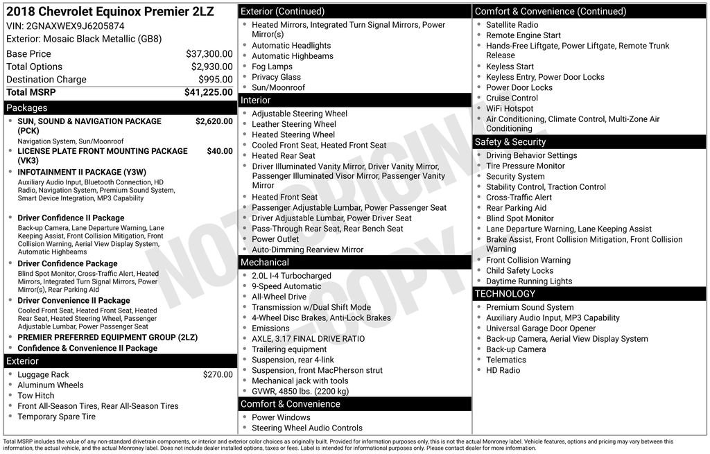 Used 2018 Chevrolet Equinox Premier AWD/4WD image 41
