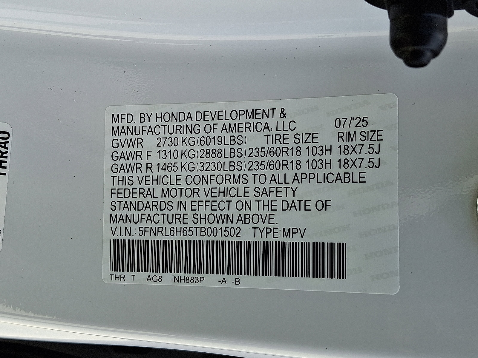 New 2026 Honda Odyssey EX-L image 10