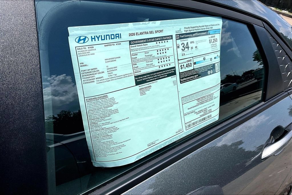 New 2026 Hyundai Elantra Sport FWD image 15