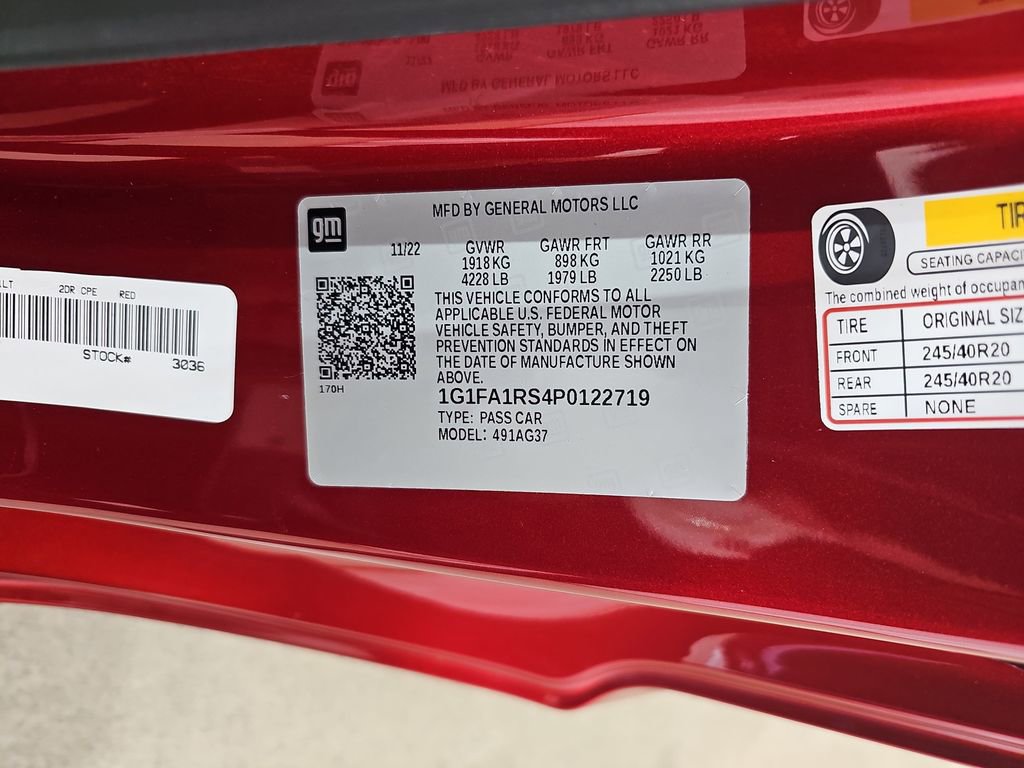 Certified 2023 Chevrolet Camaro LT w/ RS Package image 38