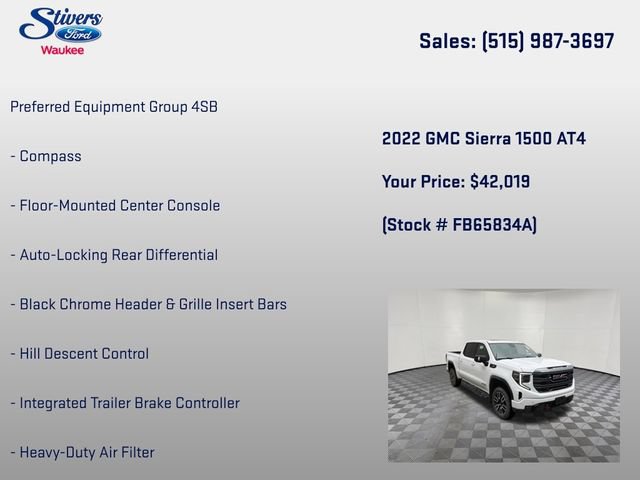 Used 2022 GMC Sierra 1500 AT4 w/ AT4 Preferred Package AWD/4WD image 22