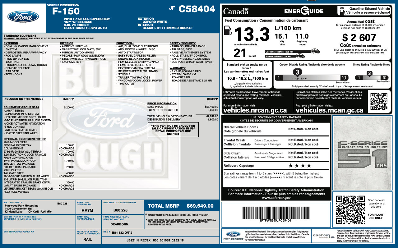 Used 2018 Ford F150 Lariat w/ Equipment Group 502A Luxury image 9